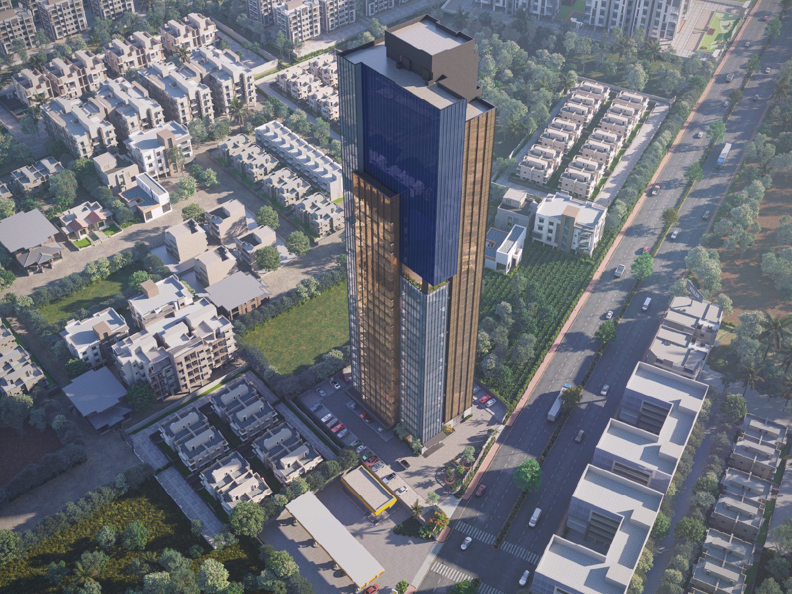 Times Marvel, Thaltej — Aerial view