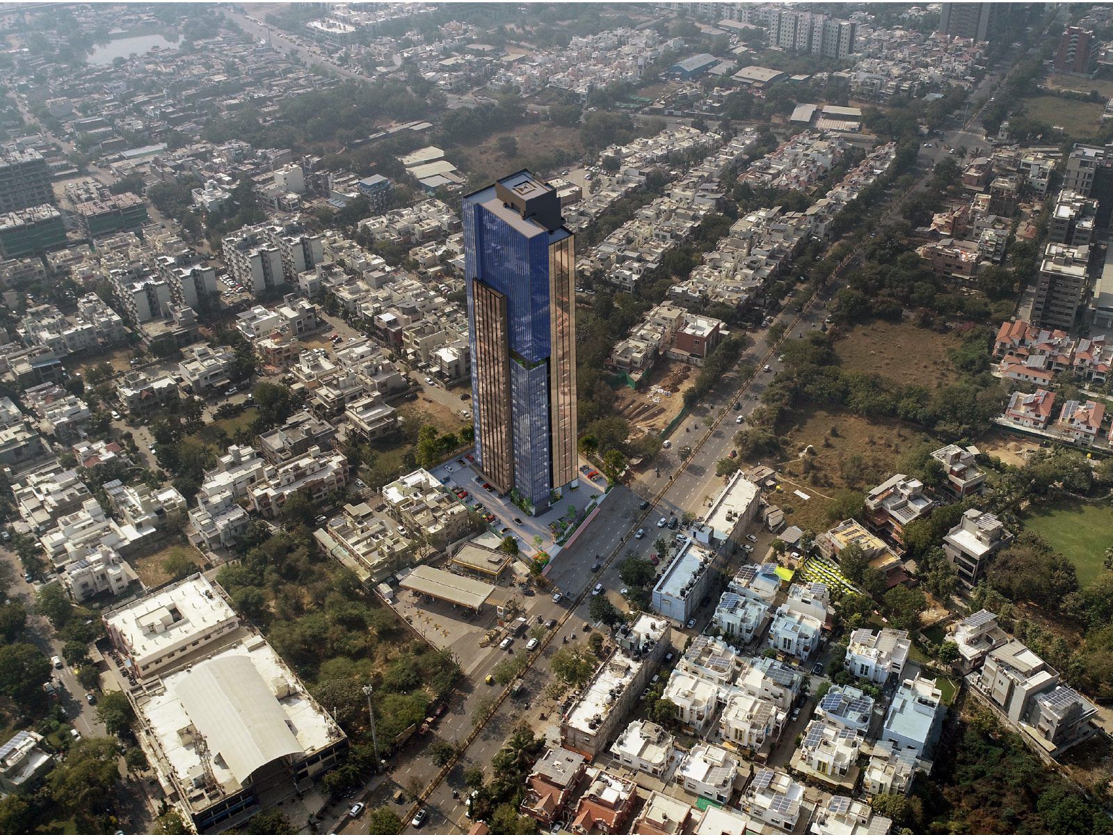 Times Marvel, Thaltej — Aerial view