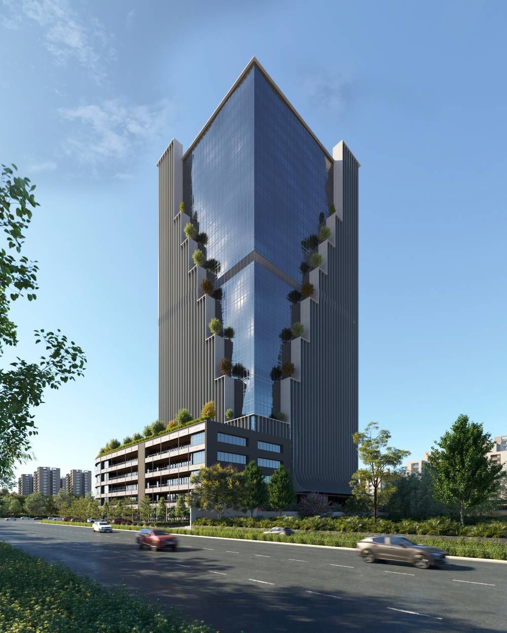 Trogon Twin Tower, Vaishnodevi Circle — Exterior