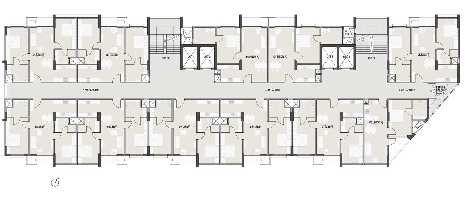 Ikaria — 2nd - 13th Floor Layout