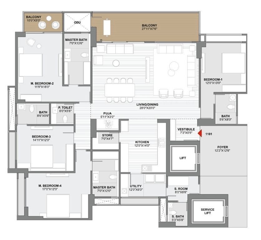 The Storeys Infinity — Unit plan 11th to 19th floor