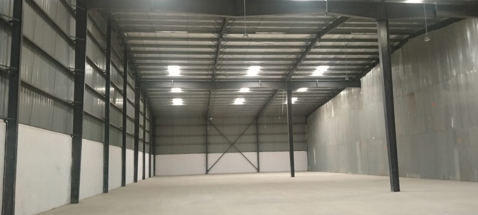 Warehouse in Aslali, Ahmedabad — interior view