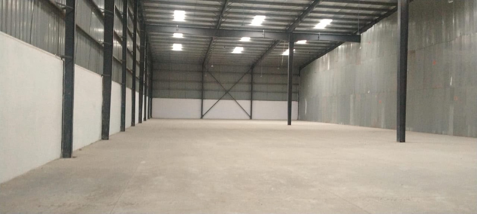 Warehouse in Aslali, Ahmedabad — interior view